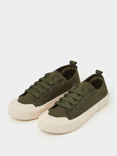 Image of Styli Men Canvas Lace-Up Casual Shoes | Round Toe Sneakers | Cushioned Footbed| Comfortable Everyday Wear Footwear for Casual, Travel & Outdoor Use