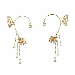Butterfly Flower Tassel Ear Clips