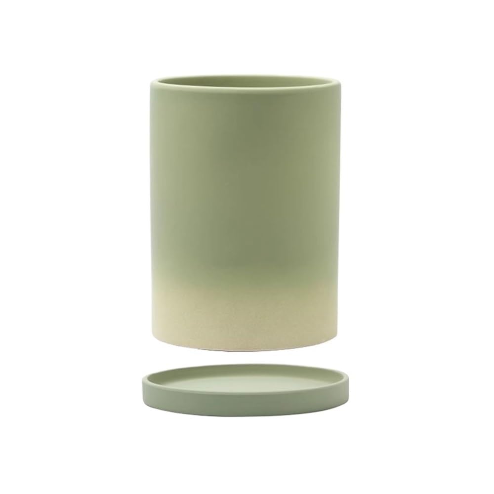 SDGBCXD flowerpot, Cylinder Gradual Indoor Plant Pot with Drainage Hole and Tray Planter for Living Room Garden etc