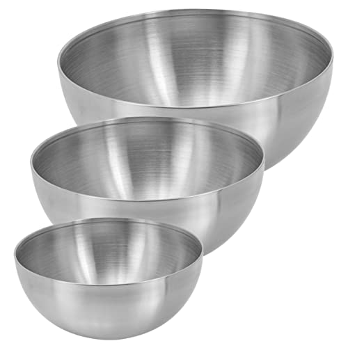 Yarnow 12 Pcs Stainless Steel Salad Bowl Pasta Container Large Food Container Japanese Ramen Bowl Food Serving Bowl Round Rice Bowl Pasta Bowl Stainless Steel Bowls Fruit Bowls Soup Bowls #TOP1