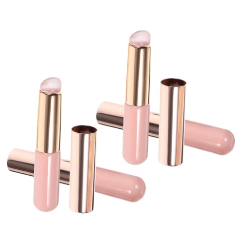 IWOWHERO Lipstick Brush Set 4pcs Silicone Lip Brushes for Blurring Concealer Lip Mask Makeup