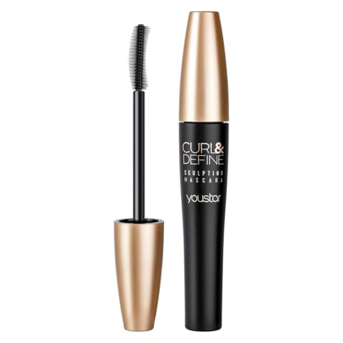 youstar CURL & DEFINE Sculpting Mascara | Volumen Mascara, Geschwungene, Voluminöse Wimpern mit Glanz und Halt,geschwungene Wimpern, Langanhaltend, ohne Klumpen