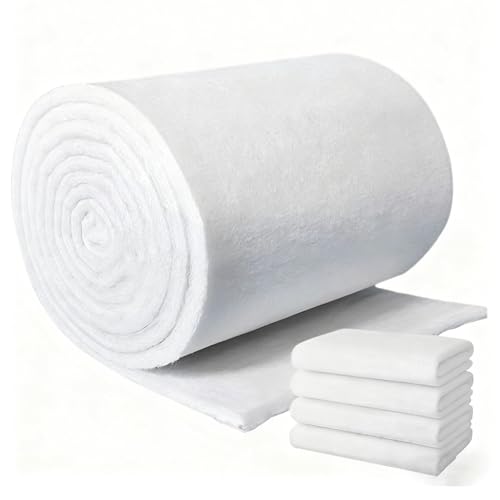 Rollo de Filtro de Aire G4 (17-20mm de Grosor) Recortable para Ventilación, Aire Acondicionado & Taller, Filtro de Polvo y Polen, Acuario, Doméstico y Industrial(Size:10mm-1*20m,Color:blanco)