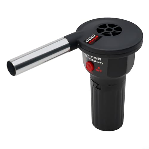 Ventilateur électrique portable pour barbecue, allume-feu portable pour camping, pique-nique, outils de cuisine, alimentation par batterie, design compact et...