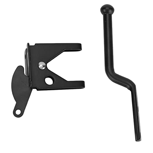 Image of Carbon Steel Garden Door Lock Hasp Safety Padlock Clasp for Gates and Chests Black