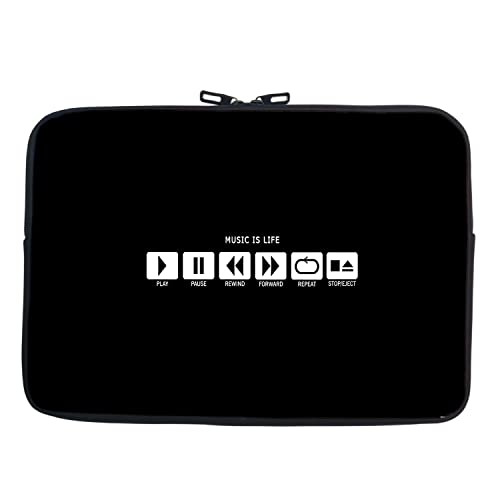 Image of TheSkinMantra Chain Laptop Sleeve Bag Compatible with Laptop /Macbooks /Chrombook /Notebook /Zbook (15.6 Inch (Chain), Music Repeat)