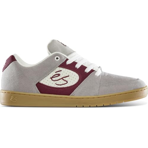 Es Skateboard Shoes Accel Slim Grey/Burgundy Size 9.5