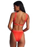 Billabong Lined Up Banded Hike - dół bikini dla kobiet ABJX400735, Bright Poppy, XL