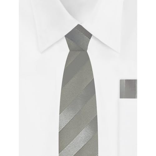 Jacob Alexander Boys' 14 inch Stripe Tonal Clip-On Neck Tie3