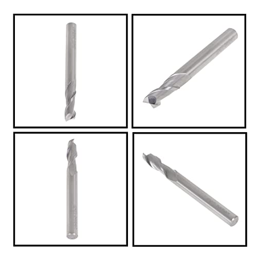 Image of waltyotur Carbide End Mill 1 /4 Inch Suitable for Aluminum Cutting Non-Ferrous Metal Up Cutting 5 Pieces