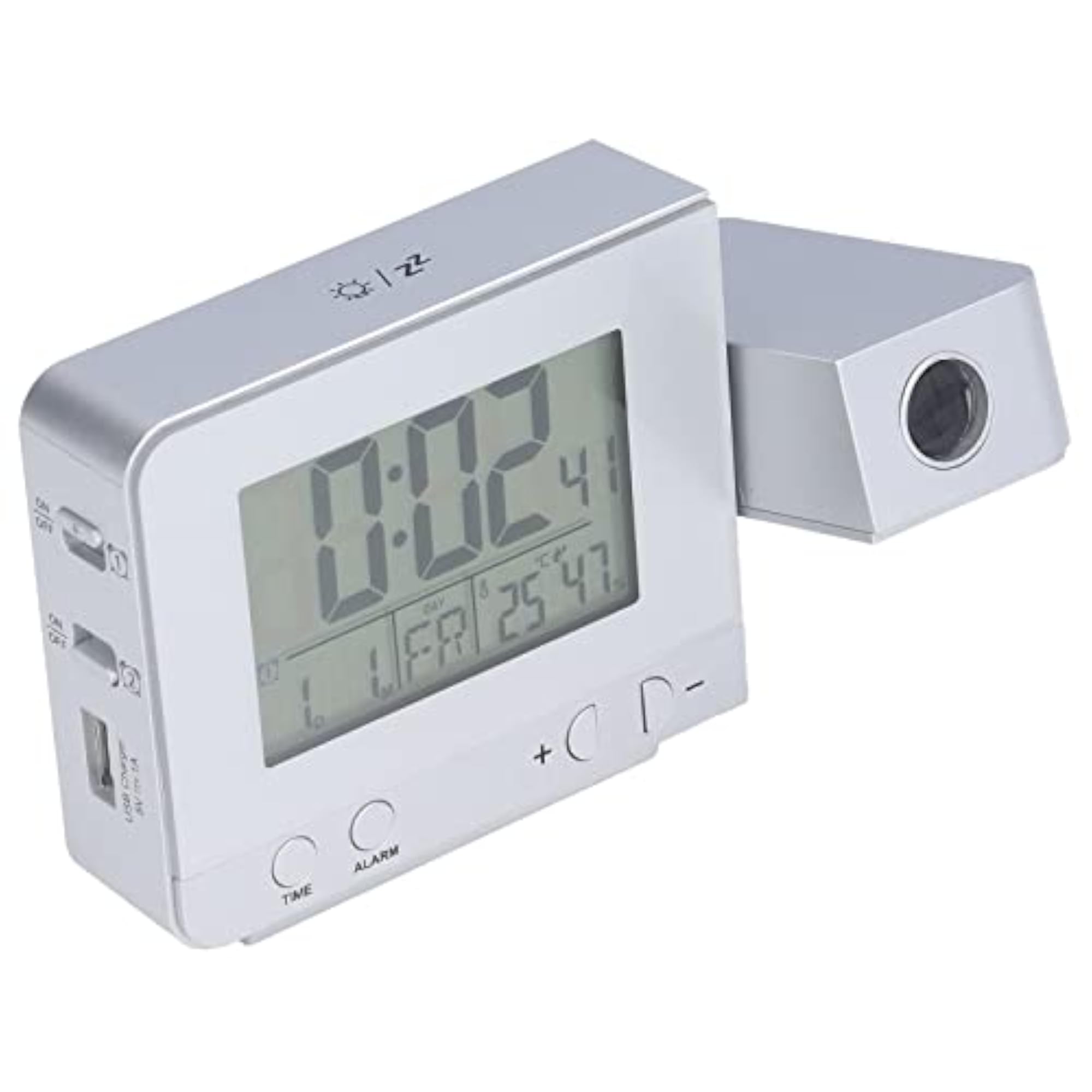 Projection Alarm Clock, Multifunctional for Bedroom