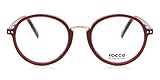 Kunststoff Rodenstock Unisex Brille RR455 B 49, Dunkelrot