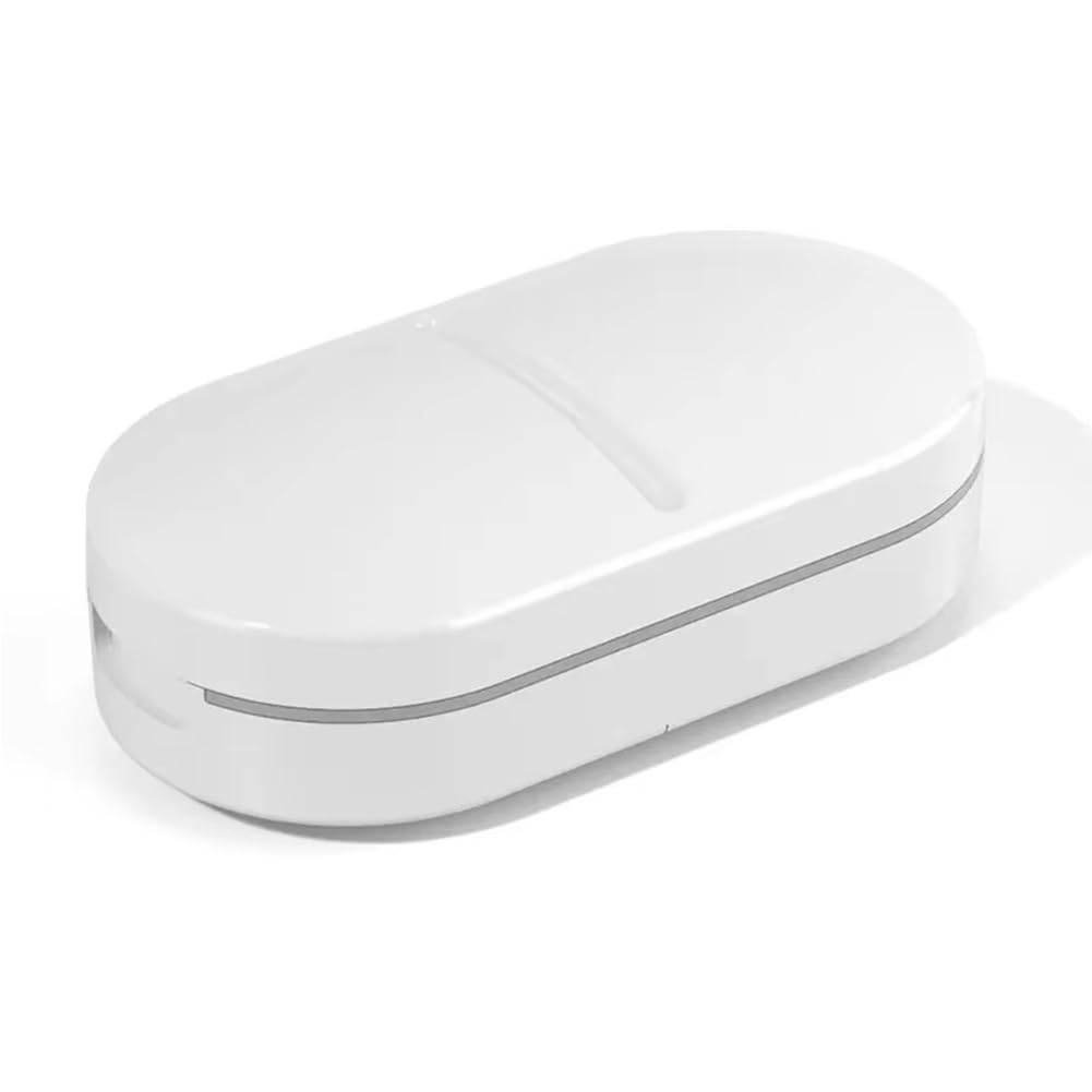 Bloepum Portable Medicine Cutter-Multifunction Medicine Splitter with Waterproof Storage, Stainless Steel Blade, Easy Cleaning A