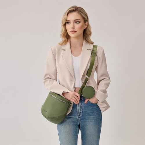 Image of Montana West Crossbody Bag for Women, Large Bum Bag Purse Soft Vegan Leather Travel Fanny Pack with Coin Purse