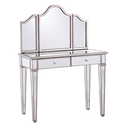 SEI Furniture - Kalla Mirrored Vanity Set with...