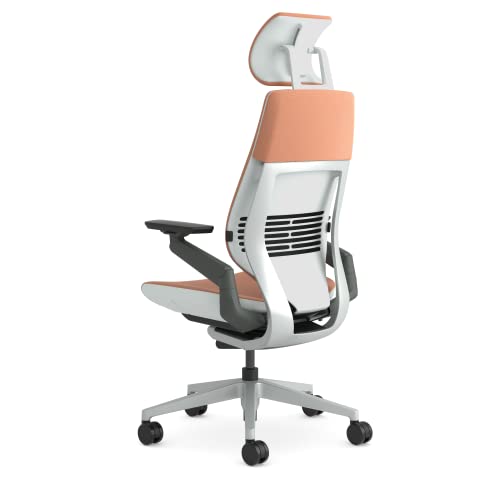 Image of Steelcase Gesture 360 Armrest Ergonomic Office Chair with 3D Live Back Lumbar Support and Adjustable Headrest Peach