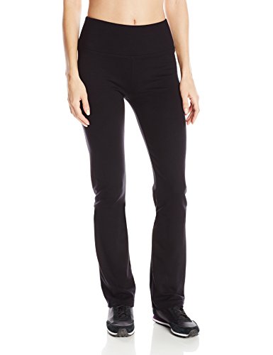Calvin Klein Women's Tummy Control Waistband Straight Leg Pant (Regular and Plus), Black, Medium