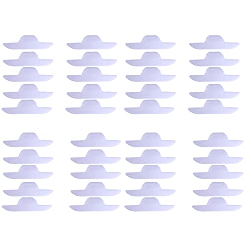 SEWACC 40 Pcs Collar Protector Shirt Sweat Pad Collar Sweat Pad Collar Protector Pads Sweat Pads Self, White, 27X7.5X0.1CM