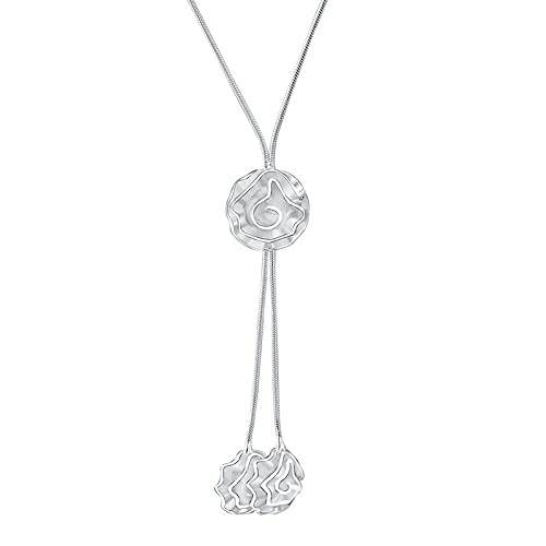 Bijou de mariage élégant avec chaîne serpent 17 pouces en argent