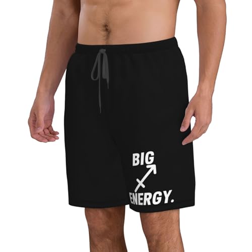 Mens Swim Trunks Big Sagittarius Energy Board Shorts,Breathable Fit Hawaii Beach Shorts Swimwear Bathing Suits,2