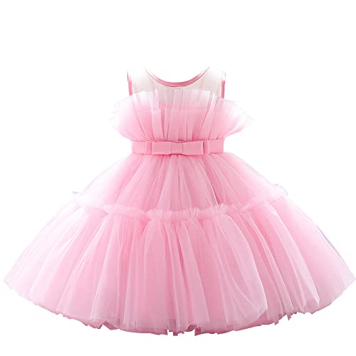 12M-6T Baby Girls Christmas Ruffle Ball Tutu Gown Wedding Party Lace Dresses