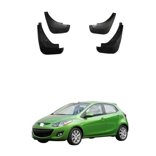 ソフトマッド対応 マツダ Mazda2 M3 2006-2024 アクセサリー TPE マッドガード オリジナルデザイン フェンダー 防雪 防砂 ガードプロテクター(2008-2014 2)