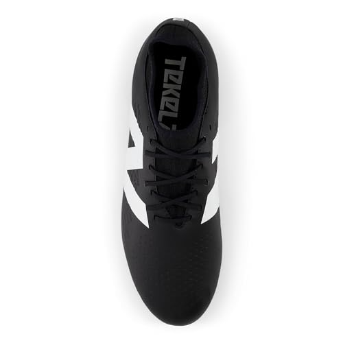 New Balance Unisex Tekela Magique FG V4+ Soccer Shoe, Black/White/True Red, 7.5 Wide US Men