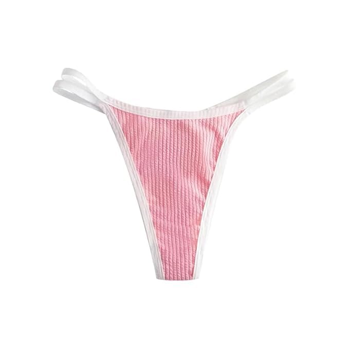 Women's Cotton Fitted Bikini Style Underwear | Women Thong Panty | Women Seamless Panty | Low Rise Sexy Solid G-String Sexy Lingerie Panties Briefs | 100% Super Cotton-image-46