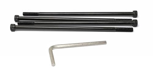 Image of iexcell 4 Pcs M8 x 210mm Partially Threaded Thread Pitch 1.25 mm Alloy Steel 12.9 Grade Hex Socket Head Cap Screws Bolts Kit, Black Oxide Finish