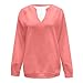 Women's Fashion Hoodies & Sweatshirts Women's Hoodless Sweatshirt Casual Long Sleeve Pullover Top Relaxed Fit Winter Wear (L) Light Pink