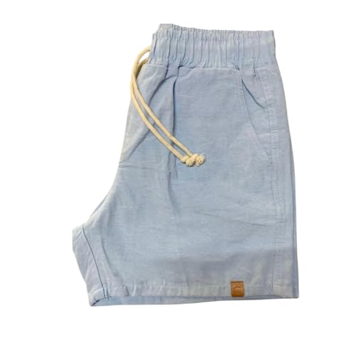 Short Masculino Curto Mauricinho Tecido Linho (BR, Alfa, GG, Regular, Regular, Cinza)