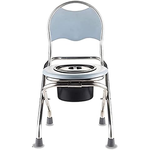SLRMKK Portable Toilet Seat, Folding Commode Chair Toilet Chair Bedroom/Clinic Use for Eldery or Disabled Fixed Height with Pan 33cm Cover