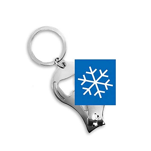 Coupe-ongles sports d'hiver silhouette flocon bleu pour soin des mains