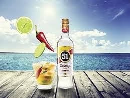 Cachaça 51 Brasilianischer Zuckerrohrschnaps, 40% vol., 1,0 Liter, 6er Sparpack
