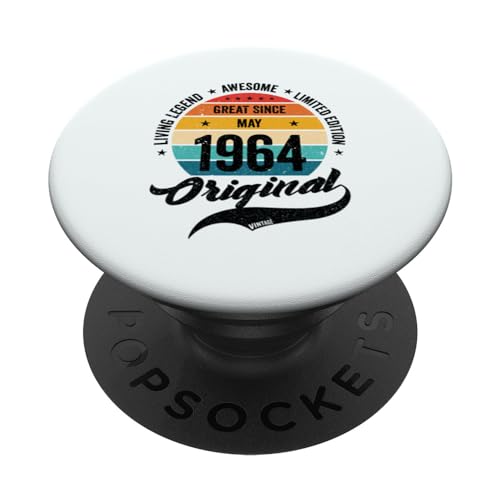Mayo 1964 Cumpleaños Retro Años Vintage Bday Clásico PopSockets PopGrip Intercambiable
