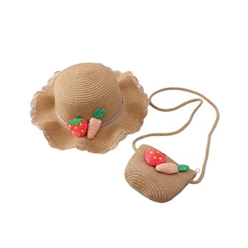 Ipetboom 1 Juego Tapa del Sol para niña Sombrero de Sombreros Moda Sombrero de protección Solar niña Flexible Chicas Gorro de Sol Sombrero de Verano para Khaki