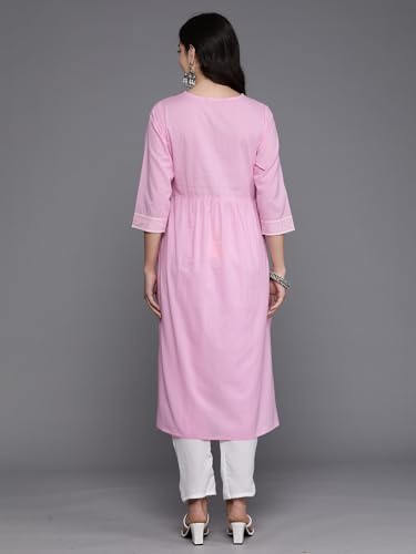Image of INDO ERA Women's Polyester Relaxed Fit A Line Kurta