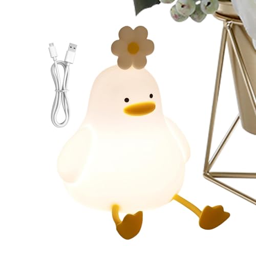 Lámpara de cama de pato, lámpara de pato | Lámpara de mesita de noche de pato con 3 configuraciones de brillo - Equipo de iluminación de control de grifo recargable, decoración del dormitorio