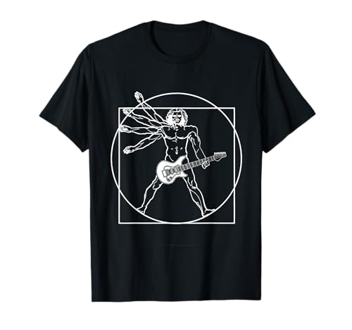 Guitarra Leonardo Da Vinci Guitarra Tea Musica Regalo Camiseta