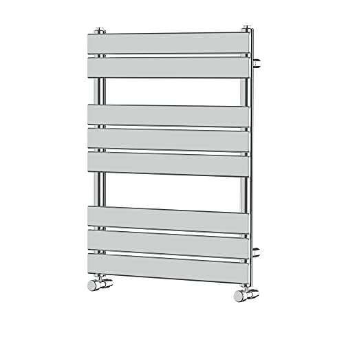 NRG 800 x 600 mm Designer Flat Panel Heated Towel Rail Radiators Chrome Bathroom Radiator