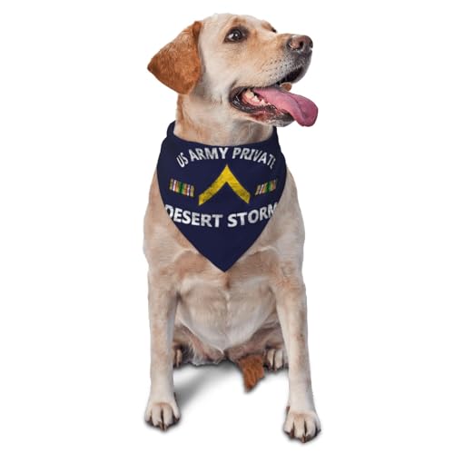 Us Army Private Desert Storm Dog Scarf Pet Bandana Cat Pet Bibs