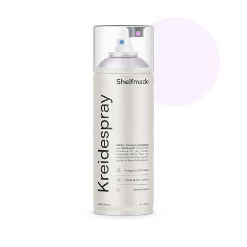 shelfmade Spray a gesso di alta qualità in lilla - Colori spray opaco Chalk - Chalk Spray coprente (Lilla - Lillà) - 400 g (Confezione da 1)
