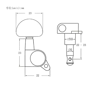 YGYGYG Chevilles De Réglage De Guitare Électrique Accordeurs De Guitare Tête De Machine Bouton À Tête Demi-Ronde 3L3R/6R… - Les Beatles, Paul McCartney, John Lennon, RIngo Starr, George Harrison YGYGYG Chevilles De Réglage De Guitare Électrique Accordeurs De Guitare Tête De Machine Bouton À Tête Demi-Ronde 3L3R/6R… – Image 7
