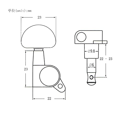 YGYGYG Chevilles De Réglage De Guitare Électrique Accordeurs De Guitare Tête De Machine Bouton À Tête Demi-Ronde 3L3R/6R… - Les Beatles, Paul McCartney, John Lennon, RIngo Starr, George Harrison YGYGYG Chevilles De Réglage De Guitare Électrique Accordeurs De Guitare Tête De Machine Bouton À Tête Demi-Ronde 3L3R/6R… – Image 8