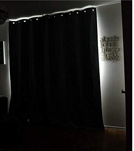Image of Comfy Home Fabric Solid Grommet Curtain, 9 Feet, Grey, Pack of 2