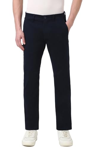 Image of Peter England Men's Skinny Fit Mid Rise Premium Casual Trouser Chinos