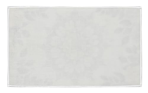 Image of Digital Printed Bathmat Set of 2 | Anti-Skid Mess Backing | Large & Small Combo | Water Absorbent, Quick Dry, Soft Floor Mat for Bathroom & Home Color - Floral Printed White and Pink