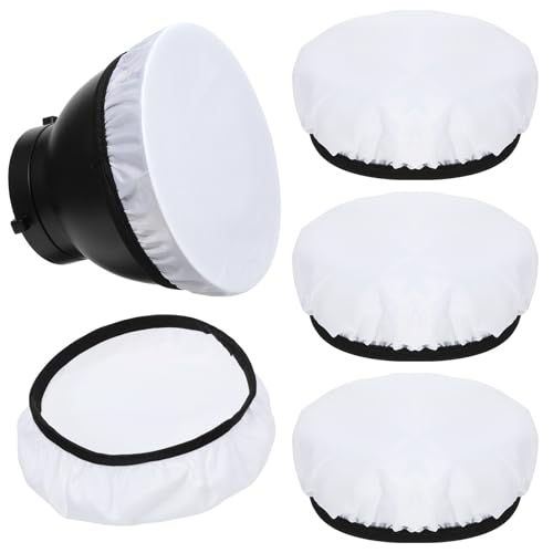 Image of 7 inch /18cm Light Diffuser,Soft Diffuser Lamp Cover White Lamp Shade Diffuser,Great for Studio Strobe Reflectors, Video Shooting (4Pcs)