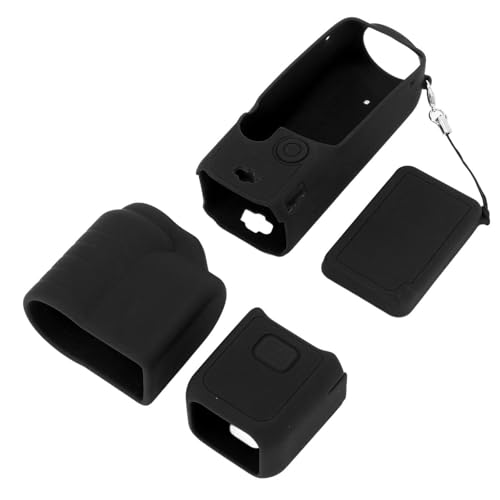 Custodia protettiva 4 in 1 per Osmo Pocket 3 custodia per obiettivo dello schermo set per action camera con cordino silicone nero