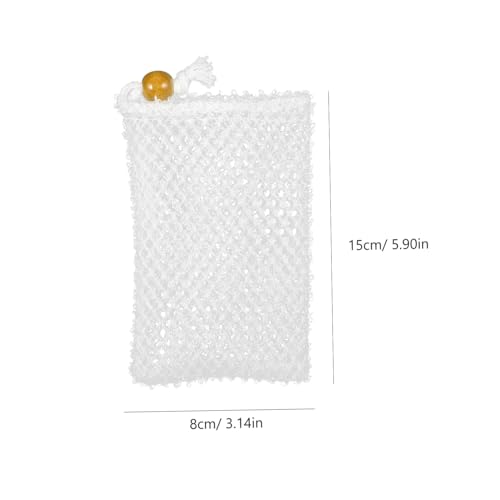 Sac filet à savon nylon exfoliant et pochette mousse pour douche